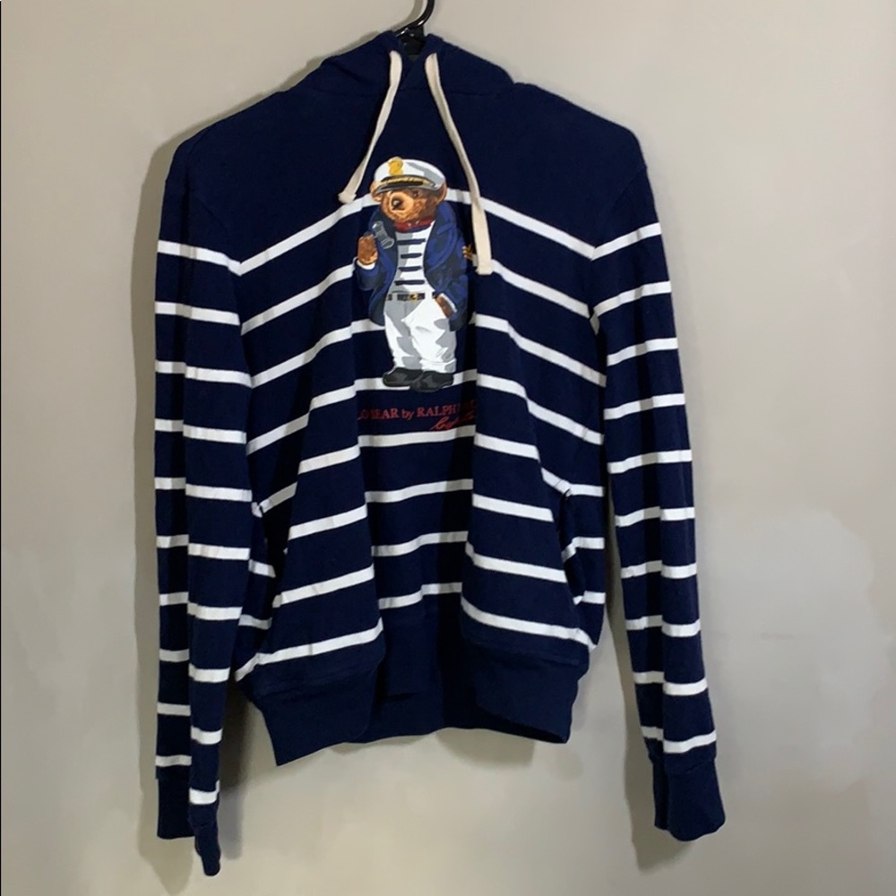 Polo Ralph Lauren Hoodie Shirt w/ Bear Graphic (S)